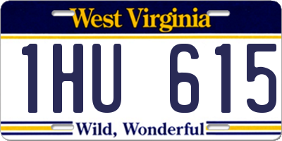 WV license plate 1HU615