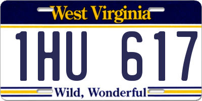 WV license plate 1HU617