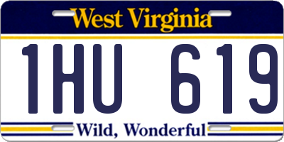 WV license plate 1HU619