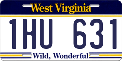WV license plate 1HU631