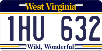 WV license plate 1HU632