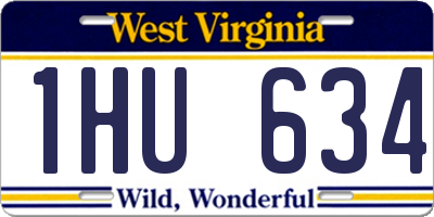 WV license plate 1HU634
