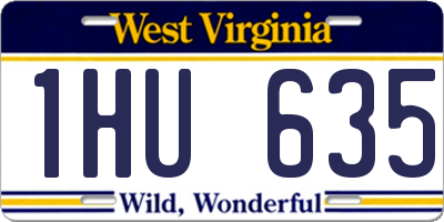 WV license plate 1HU635