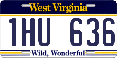 WV license plate 1HU636