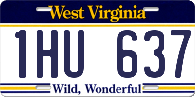 WV license plate 1HU637