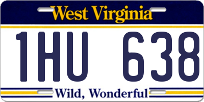 WV license plate 1HU638