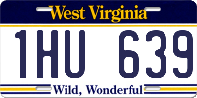 WV license plate 1HU639