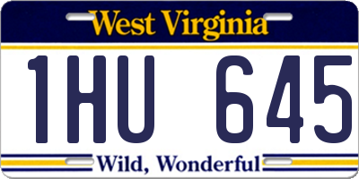 WV license plate 1HU645