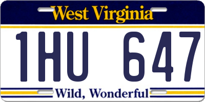 WV license plate 1HU647