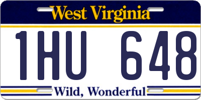 WV license plate 1HU648