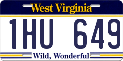 WV license plate 1HU649