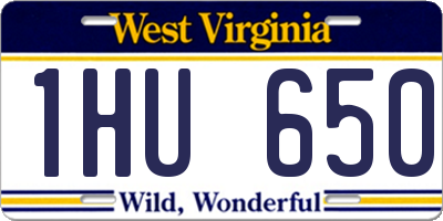 WV license plate 1HU650