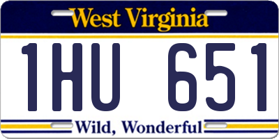 WV license plate 1HU651