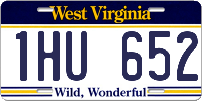 WV license plate 1HU652