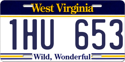 WV license plate 1HU653