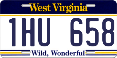 WV license plate 1HU658
