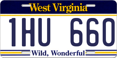 WV license plate 1HU660