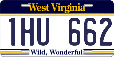 WV license plate 1HU662