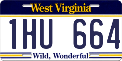 WV license plate 1HU664