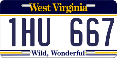 WV license plate 1HU667