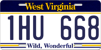 WV license plate 1HU668