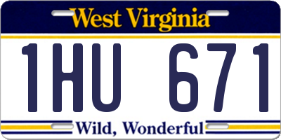 WV license plate 1HU671