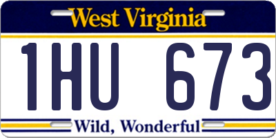 WV license plate 1HU673