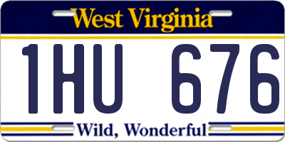 WV license plate 1HU676