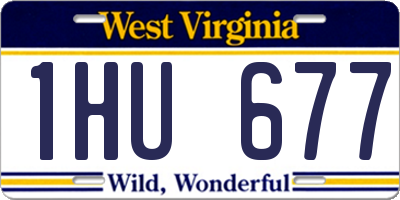 WV license plate 1HU677