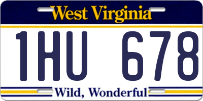 WV license plate 1HU678
