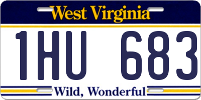 WV license plate 1HU683