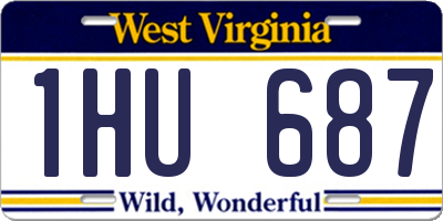 WV license plate 1HU687