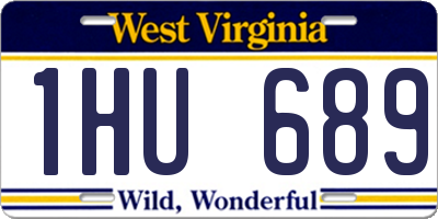 WV license plate 1HU689