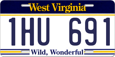 WV license plate 1HU691