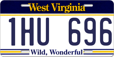 WV license plate 1HU696