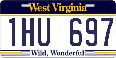 WV license plate 1HU697