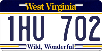 WV license plate 1HU702