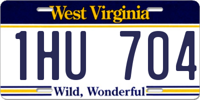 WV license plate 1HU704