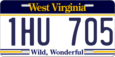 WV license plate 1HU705