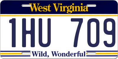 WV license plate 1HU709