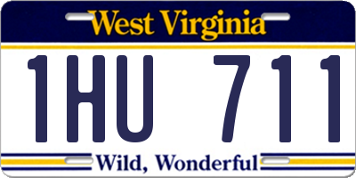 WV license plate 1HU711