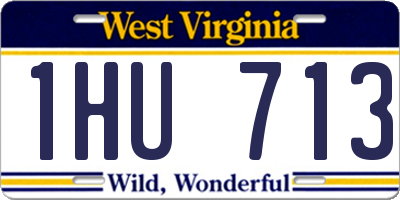 WV license plate 1HU713