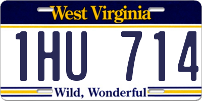 WV license plate 1HU714
