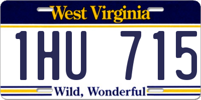 WV license plate 1HU715