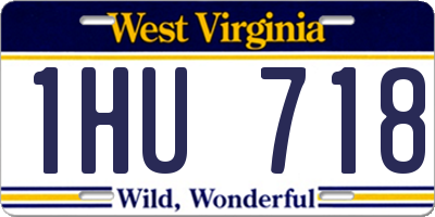 WV license plate 1HU718