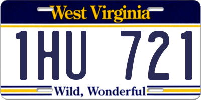 WV license plate 1HU721