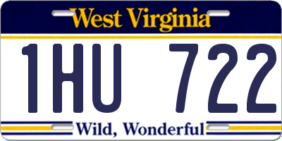 WV license plate 1HU722