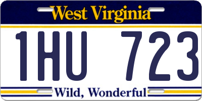 WV license plate 1HU723
