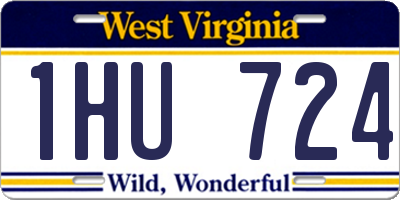 WV license plate 1HU724