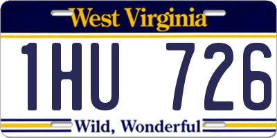 WV license plate 1HU726
